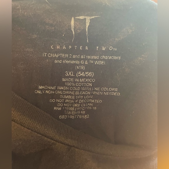 Film IT chapter 2 T-shirt featuring Pennywise size 3 XL EUC - Picture 4 of 4